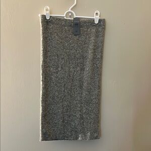 Ann Taylor Charcoal Knit Midi Skirt